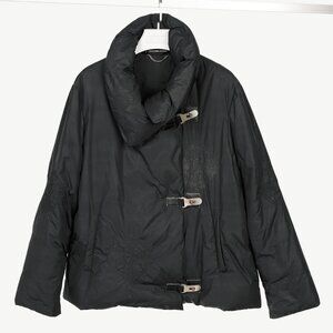 Dino Valiano Black Quilted-Medallion Down Jacket